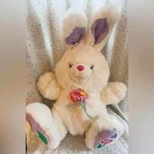 Tb Trading Co HOPPY HOPSTER Easter Bunny Rabbit Plush White Butterfly Flowers